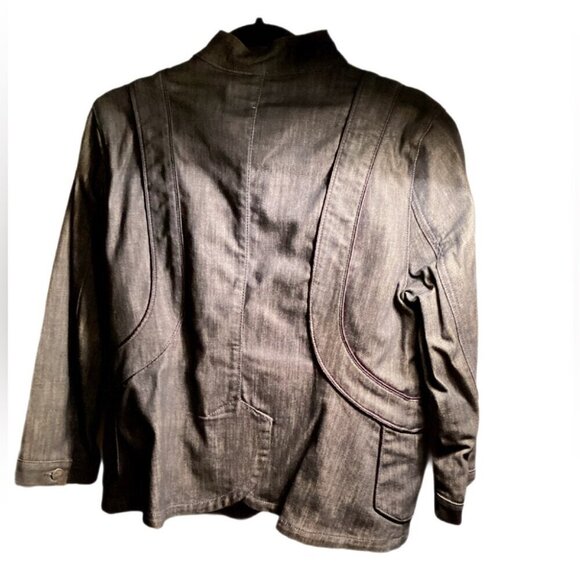 Stella McCartney x HM Blue Cotton Structured Denim Jean Jacket Casual Style 42 - Picture 3 of 5